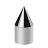 1-1/8" x 2-13/16" Chrome Plastic Spike Nut Covers - Push-On (Color Box Of 10)