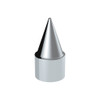 1-1/2" X 4-1/4" Chrome Plastic Stiletto Nut Covers - Push-On (10-Pack)