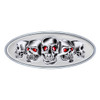 Chrome Die Cast Skull Emblem - Silver