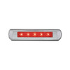 Chrome License Plate Light With Red LED 3rd Brake Light - Red LED/Red Lens