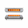Chrome License Plate Light With Amber LED Auxiliary Light - Amber LED/Amber Lens