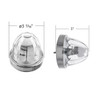 Dual Function Glass Watermelon Flush Mount Kit With LED Bulb - White LED/Clear Lens