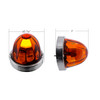 Dual Function Glass Watermelon Flush Mount Kit With LED Bulb - Amber LED/Dark Amber Lens