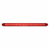Chrome Top Mud Flap Plate With 23 LED 17" Reflector Light Bar - Red LED/Red Lens (Each)