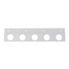 Stainless Top Mud Flap Plate - Five 2" Light Cutout