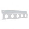 Stainless Top Mud Flap Plate - Five 2" Light Cutout