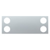 33-3/4" Stainless Steel Rear Center Light Panel With Four 4" Light Cutouts (No LP Holes)