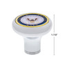 Deluxe Military Medallion Air Valve Knobs - Navy