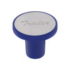 Aluminum Screw-On Air Valve Knob With Stainless Trailer Plaque - Indigo Blue