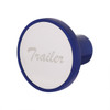 Aluminum Screw-On Air Valve Knob With Stainless Trailer Plaque - Indigo Blue