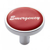 "Emergency" Long Air Valve Knob - Red Glossy Sticker