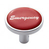 "Emergency" Long Air Valve Knob - Red Glossy Sticker