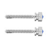 Chrome Long Dash Screw With Color Crystal For Freightliner-Blue (2-Pack)