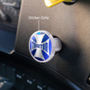 "Tractor" Maltese Cross Air Valve Knob Candy Color Sticker -Indigo Blue