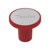 Aluminum Screw-On Air Valve Knob With Stainless Trailer Plaque - Candy Red