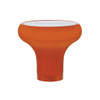 Deluxe Aluminum Screw-On Air Valve Knob With Stainless Tractor Plaque - Cadmium Orange