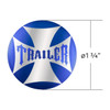 "Trailer" Maltese Cross Air Valve Knob Candy Color Sticker Only- Indigo Blue