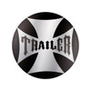 "Trailer" Maltese Cross Air Valve Knob Candy Color Sticker Only- Glossy Black