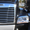 Chrome Headlight With LED Turn Signal & Light Bar For 1996-2010 Freightliner Century - Passenger