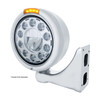 Stainless Classic Headlight 11 LED Bulb & LED Signal - Amber Lens