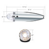 Chrome Die Cast Torpedo Cab Light With Watermelon Glass Lens & 1156 Bulb - Clear
