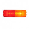 Incandescent Rectangular Fender Mount Light (Clearance/Marker) With Black Bracket - Amber & Red Lens (Bulk)