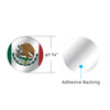 1-3/4" Round Glossy Sticker - Mexico Flag