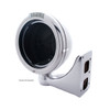 Chrome Classic Headlight No Bulb With LED Turn Signal - Amber LED/Clear Lens