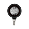 SS 2" Double Face Light With 9 LED 2" Lights & Grommets - Amber & Red LED/Clear Lens