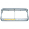 Rectangular Dual Headlight Bezel With Visor And LED Sequential Light Bar (Passenger) - Amber LED/Clear Lens