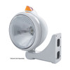 Chrome Guide 682-C Headlight H4 & Original Style LED Signal - Amber Lens