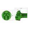 Skull Air Valve Knob - Emerald Green