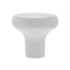 Deluxe Aluminum Screw-On Air Valve Knob With Stainless "Tractor" Plaque - Pearl White