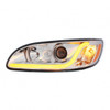 Chrome Projection Headlight W/LED Dual Function Light Bar For PB 386 (2005-2015) & 387 (1999-2010) - Driver