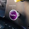 "Tractor" Glossy Air Valve Knob Candy Color Sticker -Candy Purple