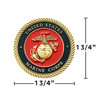 1-3/4" U.S. Military Adhesive Metal Medallion - Marine Corps