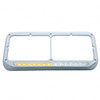 Rectangular Dual Headlight Bezel With LED Sequential Light Bar (Passenger) - Amber LED/Clear Lens