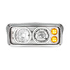 Chrome High Power Heated 10 LED Headlight With LED Turn & DRL-Driver