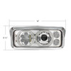 Chrome High Power Heated 10 LED Headlight With LED Turn & DRL-Driver
