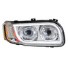 High Power LED Chrome Headlight With 16 LED Turn & 57 LED Bar For 2008-2024 Peterbilt 389- Passenger
