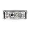 Chrome High Power Heated 10 LED Headlight With LED Turn & DRL-Passenger