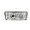 Chrome High Power Heated 10 LED Headlight With LED Turn & DRL-Passenger