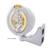Stainless Steel Bullet Classic Headlight H4 With Amber LED & Signal - Amber Lens