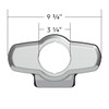 21709-UP CHROME PLASTIC UPPER STEERING COLUMN COVER FOR PETERBILT 379/378 (1998-2005), 335 (2005-2010), 330 (2000-2010)