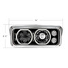 Blackout High Power Heated 10 LED Headlight With LED Turn & DRL-Driver