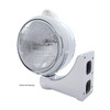 Chrome Guide 682-C Headlight 6014 & Dual Mode LED Signal - Clear Lens