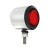 SS 2" Double Face Light With 9 LED 2" Lights & Grommets - Amber & Red LED/Amber & Red Lens