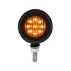 SS 2" Double Face Light With 9 LED 2" Lights & Grommets - Amber & Red LED/Amber & Red Lens