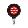 SS 2" Double Face Light With 9 LED 2" Lights & Grommets - Amber & Red LED/Amber & Red Lens
