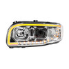 Chrome Projection Headlight With LED Turn Signal & Light Bar For 2008-2024 Peterbilt 389-Driver